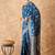 petrol blue banarasi art silk saree with unique weaving craft 