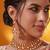 Gold plated kundan necklace set