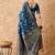 petrol blue banarasi art silk saree with unique weaving craft 