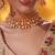 Gold plated kundan necklace set