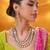 Gold plated kundan necklace set