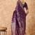 purple banarasi art silk saree with gorgeous weaving work 