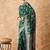 women's green banarasi art silk saree with artistic weaving 