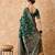 women's green banarasi art silk saree with artistic weaving 
