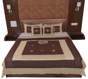 Polysilk Embroidered Bed Cover Set 3