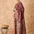 maroon banarasi art silk saree for women with premium weaving 