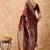 maroon banarasi art silk saree for women with premium weaving 