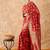 women's red banarasi art silk saree with exceptional weaving work 