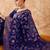 navy blue banarasi art silk saree with royal weaving design 