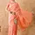 peach banarasi art silk saree for women with graceful weaving 