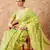 pista green banarasi art silk saree with exclusive weaving work 