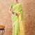pista green banarasi art silk saree with exclusive weaving work 