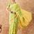 pista green banarasi art silk saree with exclusive weaving work 