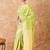 pista green banarasi art silk saree with exclusive weaving work 