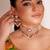 Gold plated red stone kundan necklace set