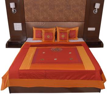 Polysilk Embroidered Bed Cover Set 1