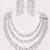 Silver plated layered necklace set