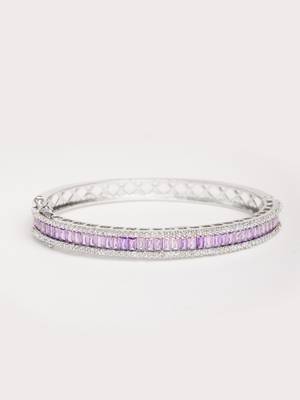 Silver plated purple bracelet 1