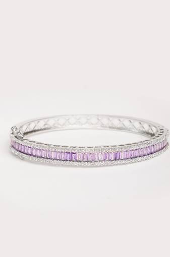 Silver plated purple bracelet