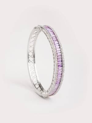 Silver plated purple bracelet 2