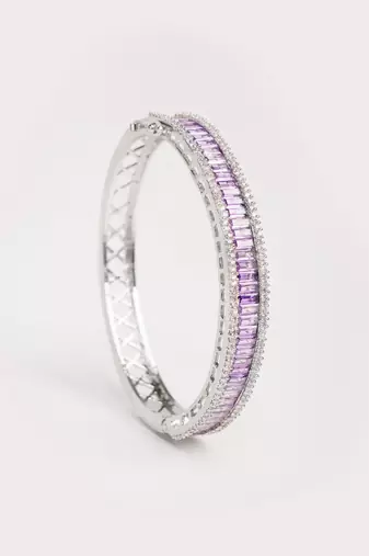 Silver plated purple bracelet