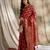 women's red banarasi art silk saree with fine weaving design 