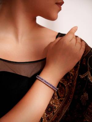 Silver plated purple bracelet 4