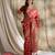 women's red banarasi art silk saree with fine weaving design 