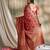 women's red banarasi art silk saree with fine weaving design 