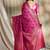 pink banarasi art silk saree with classic weaving work 