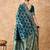teal blue banarasi art silk saree with elegant weaving 
