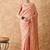 rose gold banarasi art silk saree with opulent weaving work 