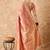 rose gold banarasi art silk saree with opulent weaving work 