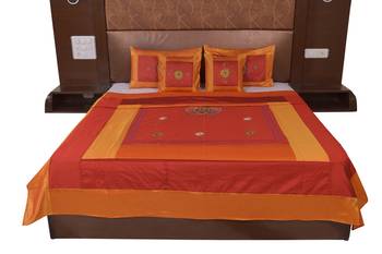 Polysilk Embroidered Bed Cover Set 3