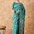 sky blue banarasi art silk saree with intricate weaving patterns 