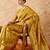 mustard banarasi art silk saree with classic weaving work 