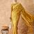 mustard banarasi art silk saree with classic weaving work 