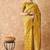 mustard banarasi art silk saree with classic weaving work 