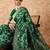 green banarasi art silk saree with eye-catching weaving 