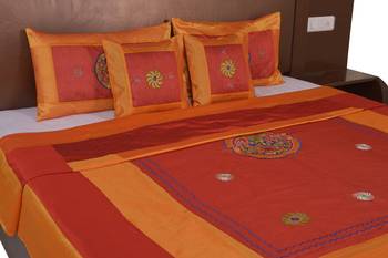 Polysilk Embroidered Bed Cover Set 4