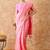 baby pink banarasi art silk saree with artistic weaving work 
