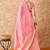 baby pink banarasi art silk saree with artistic weaving work 