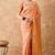 peach banarasi art silk saree for women with elegant weaving 