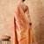 peach banarasi art silk saree for women with elegant weaving 