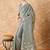 Grey cotton jacquard saree with exquisite weaving patterns