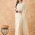 Off white cotton jacquard saree with intricate weaving work