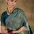 teal blue banarasi art silk saree with stylish weaving pattern 