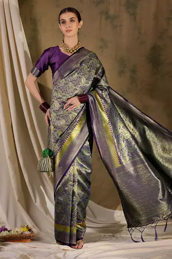 burgundy banarasi art silk saree with luxurious weaving for weddings 
