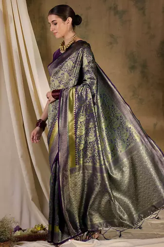 burgundy banarasi art silk saree with luxurious weaving for weddings 