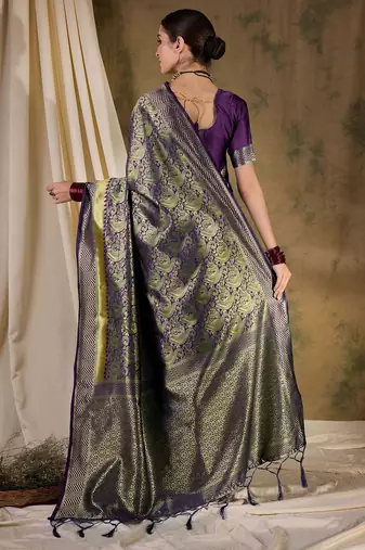 burgundy banarasi art silk saree with luxurious weaving for weddings 